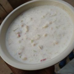 A picture of Couscous pudding.