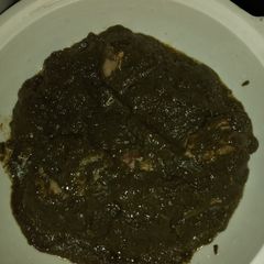 A picture of Palak chicken.