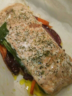 Una foto de Salmón al horno