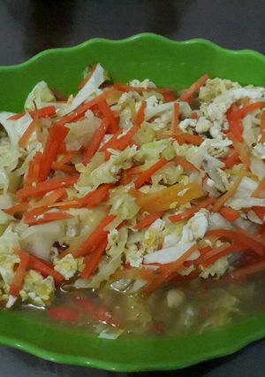 Foto resep Orak arik telur, kol and wortel