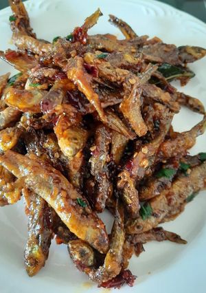 Foto resep Ikan seluang goreng asam pedas