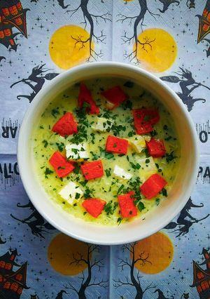 Sült sütőtökös rizsleves feta sajttal 🎃👌 recept fotója
