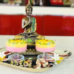 A picture of # Name (Rice) contest# 24/6/18Rose saffron rice pudding.