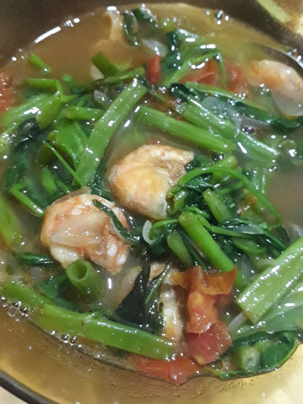Resep Kangkung tumis udang simple, Enak Banget