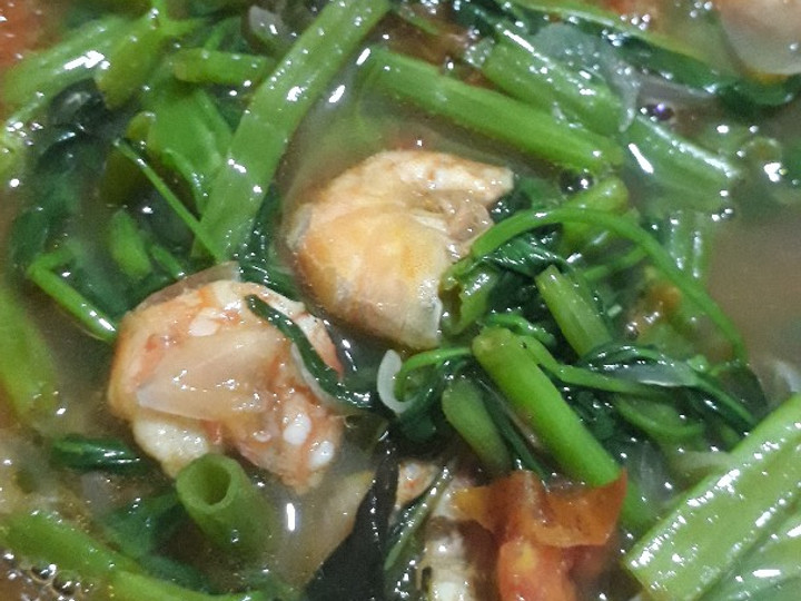 Resep Kangkung tumis udang simple, Enak Banget