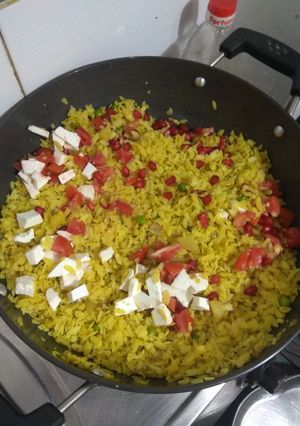 A picture of Shahi paneer poha.