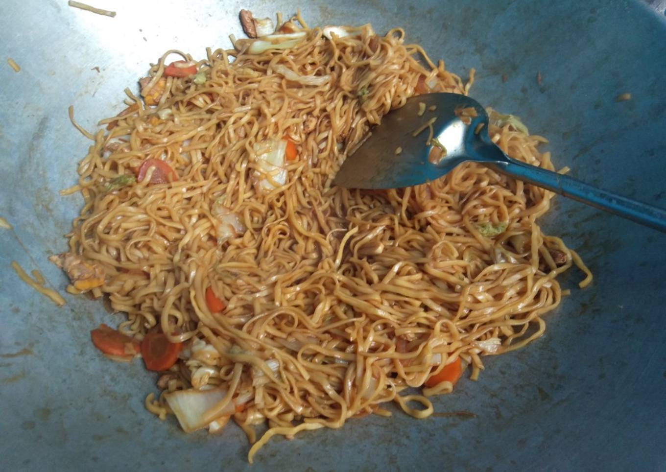 Mie Goreng Jawa pedas Lombok hijau