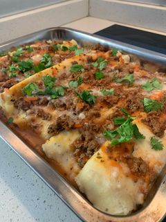 Una foto de Panqueques rellenos sin gluten / lactosa