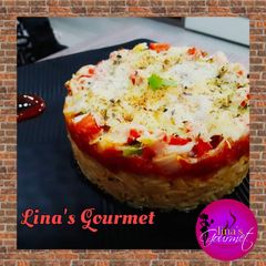 A picture of Pizza dum biryani.