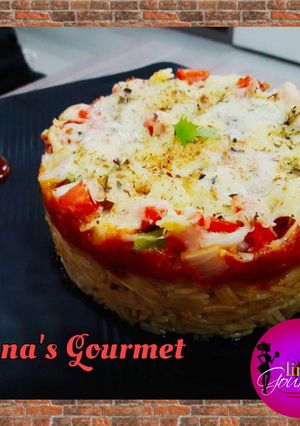 A picture of Pizza dum biryani.