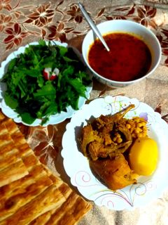 عکسی از دستور آبگوشت کبک