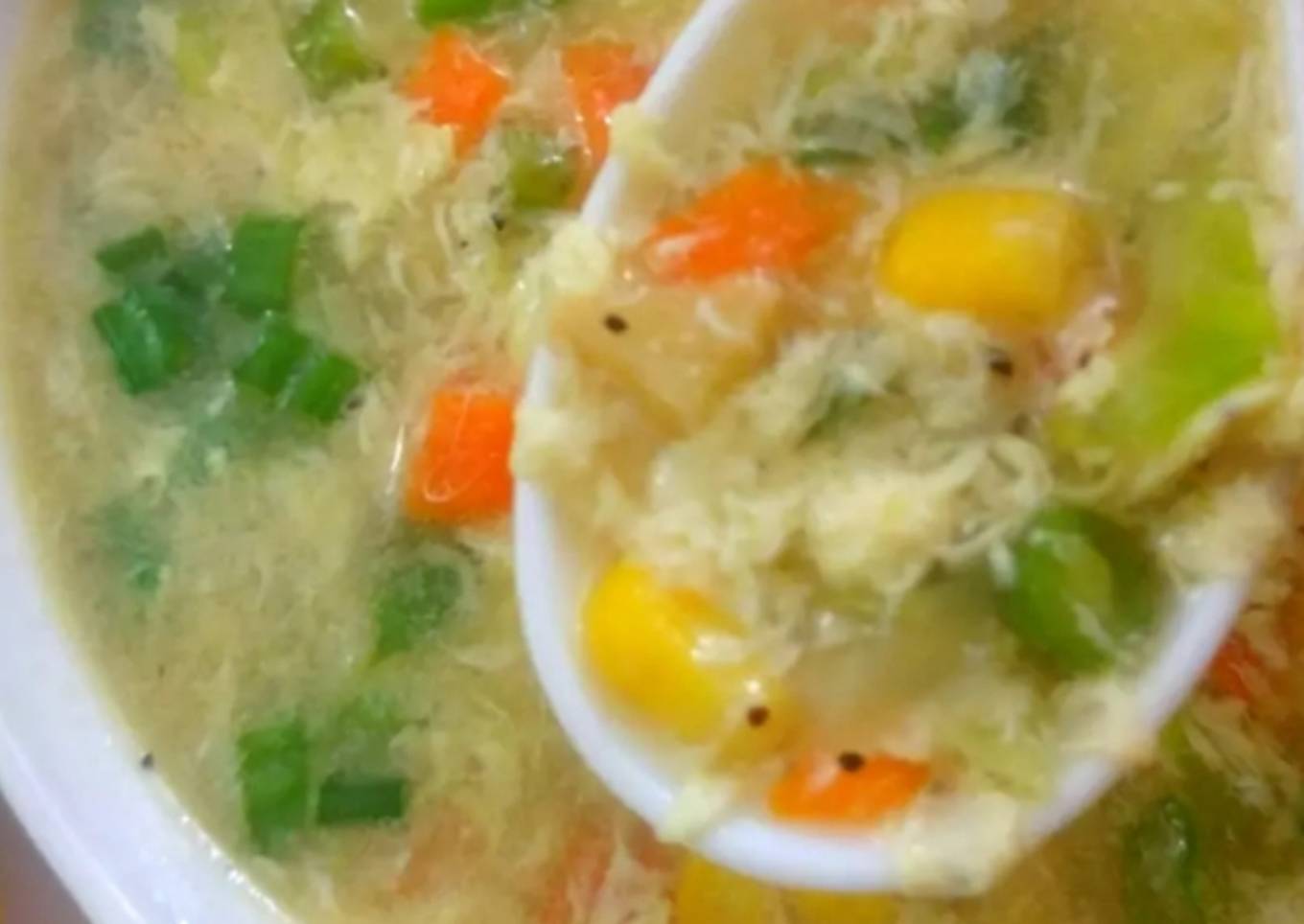 Veggies Egg Drop Soup