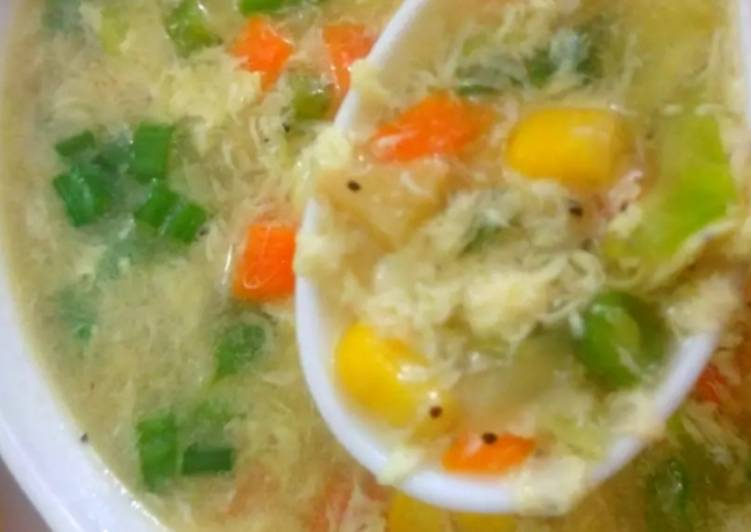 Easiest Way to Make Homemade Veggies Egg Drop Soup