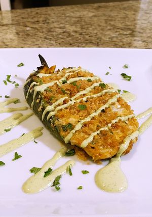 A picture of Southwestern stuffed poblanos.