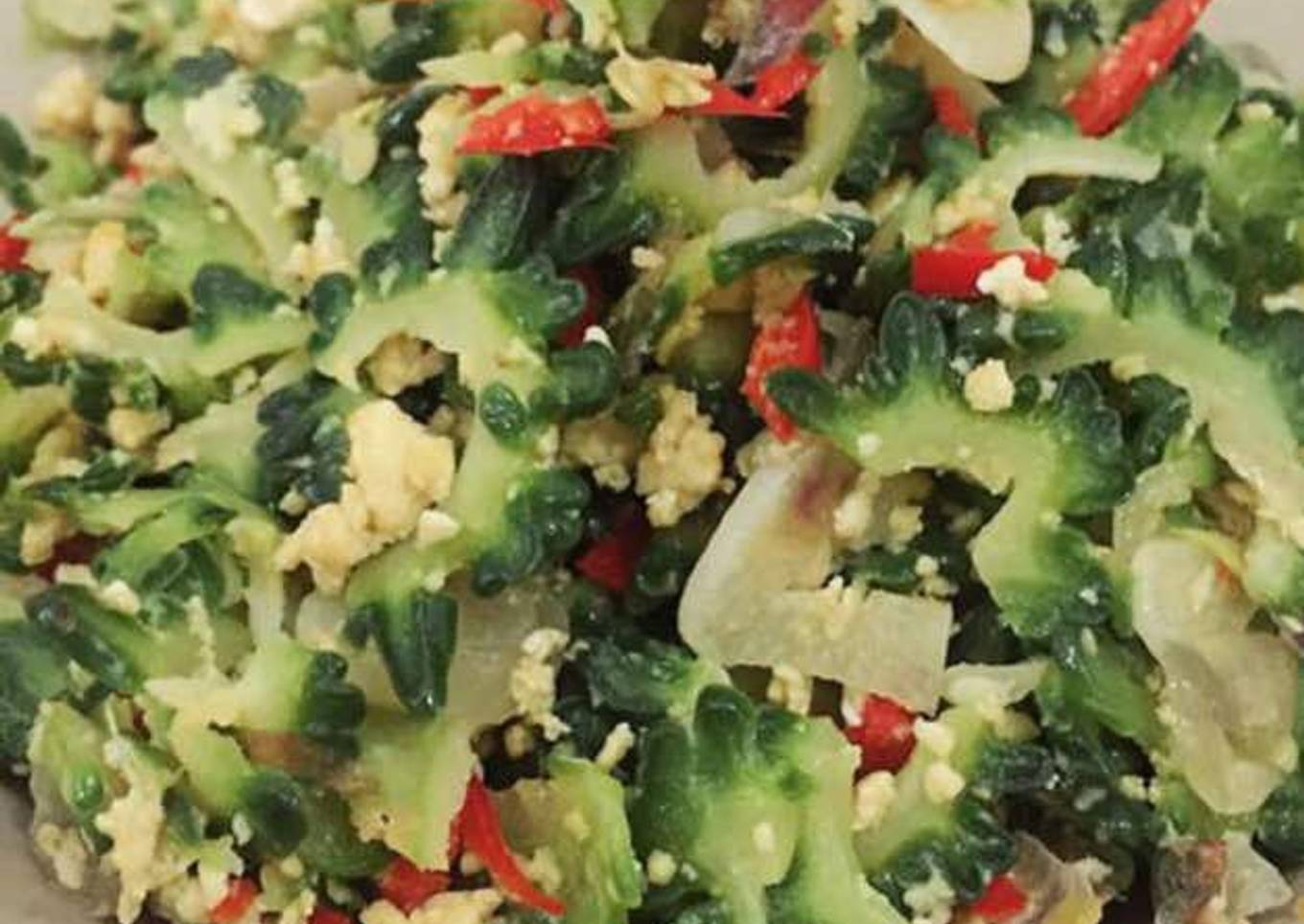 Tumis Pare kombinasi Telur Ayam