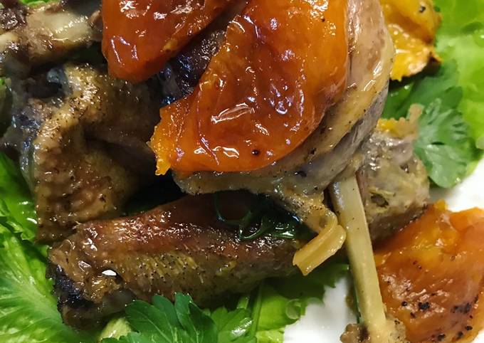 Утка тушеная с курагой и абрикосами😋🤪😋