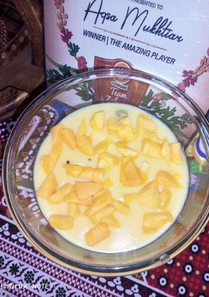 A picture of Mango custard.