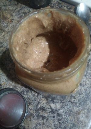Una foto de Crema de cacahuete casera con stevia