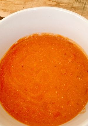 A picture of Creamy Tomato soup.