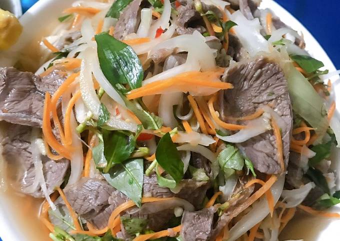 Cách làm nộm bò bóp thấu Cách làm nộm bò bóp thấu