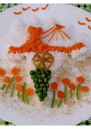 A picture of Open tri-colour sandwich.