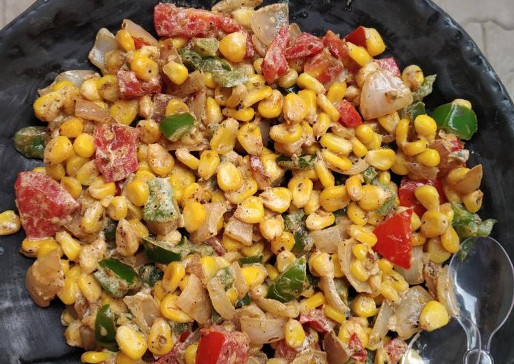 Steps to Make Homemade Cheesy corn salad