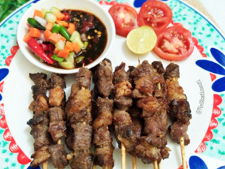 Resep Sate Kambing Bumbu Sambal Kecap (Simple), Lezat Sekali