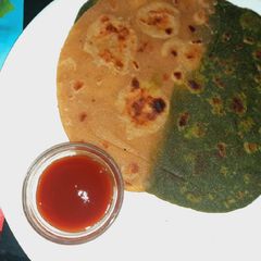 Double colour paratha A picture of Double colour paratha.