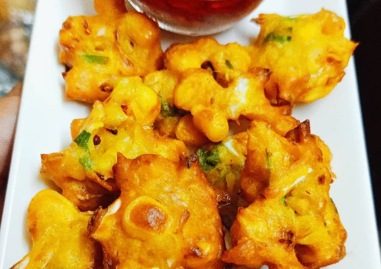 Simple Way to Make Favorite Corn cabbage pakoda