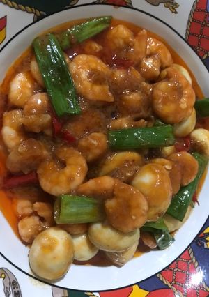 Foto resep Udang asam manis dengan telur puyuh