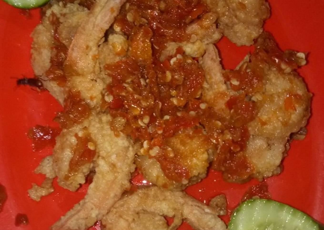 Udang Geprek dgn Sambal Terasi