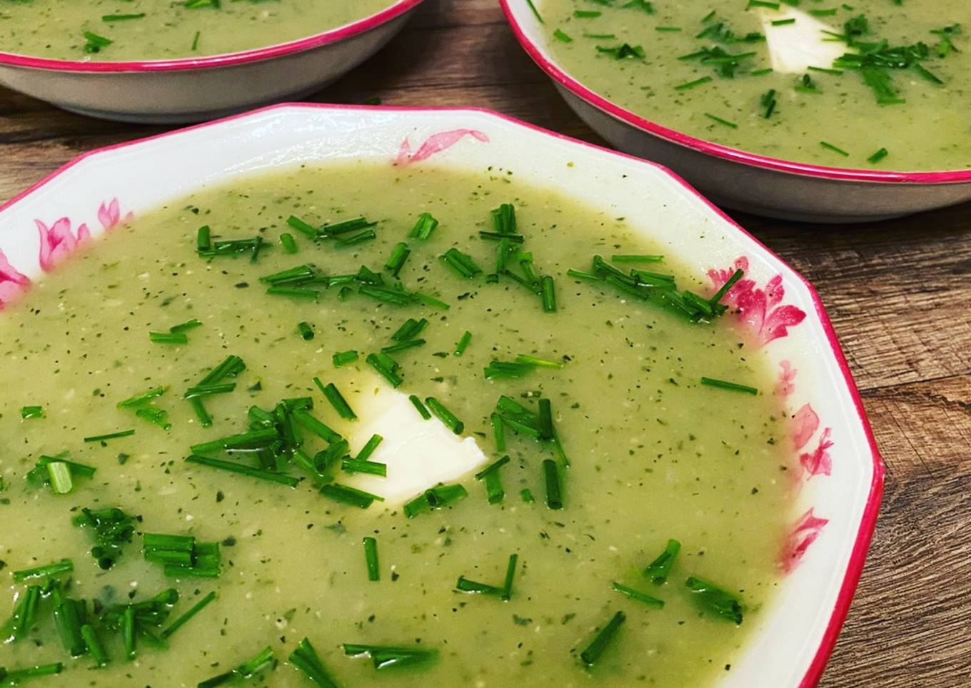 Soupe courgette vache qui rit !