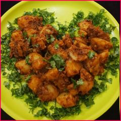 A picture of Chatpate Achari Aloo Resturants Style.
