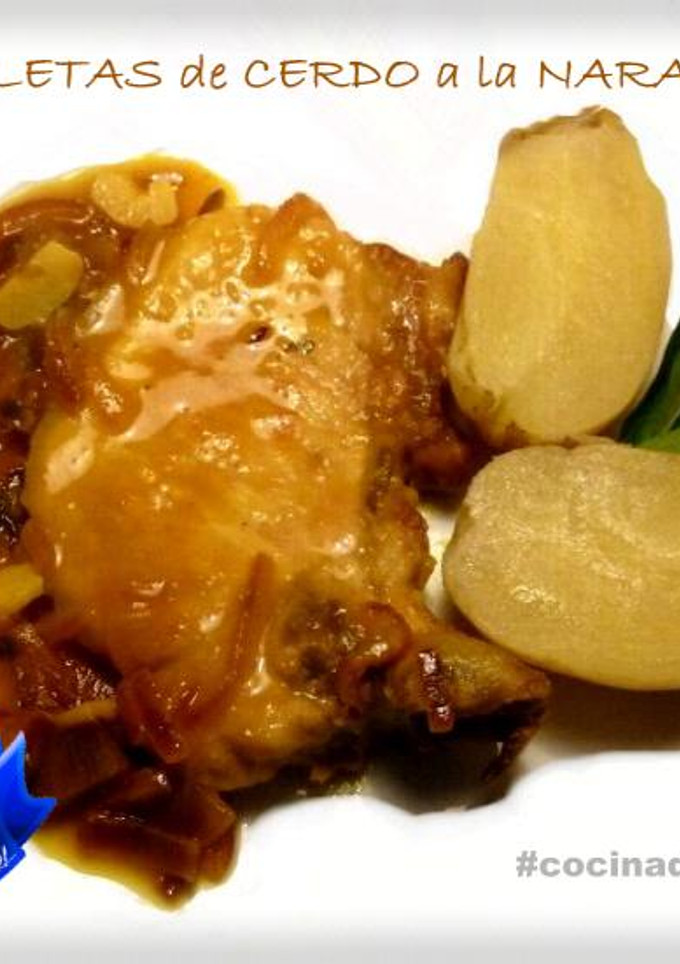 Una foto de Chuletas de cerdo a la naranja