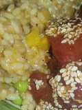"Atún" vegano de sandía