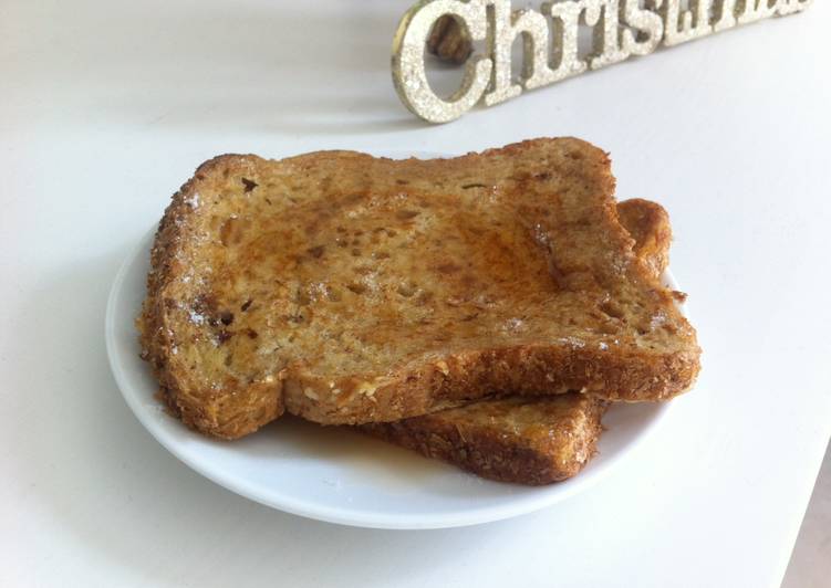 Steps to Prepare Super Quick Homemade Vanilla Eggnog French toast
