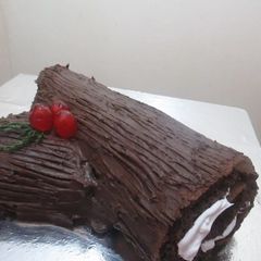 A picture of Chocolate Log/Yule Log   #christmasbaking.