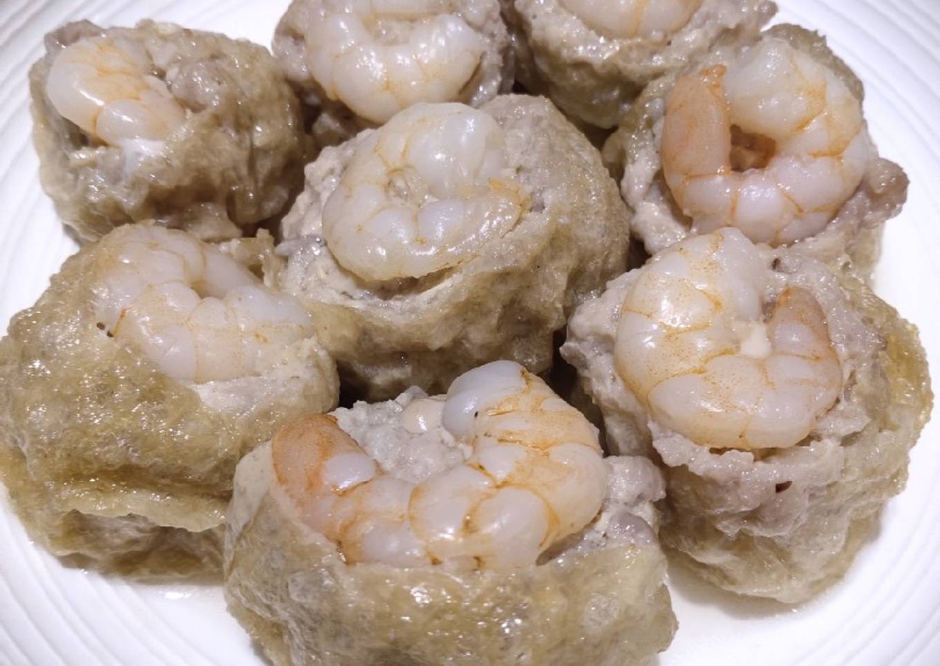Steam Tofu Balls with Ground Pork