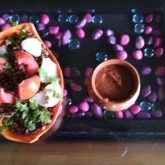 A picture of Moong chaat.