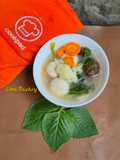 "Sop Bening Bakso Ikan & Aneka Sayuran"