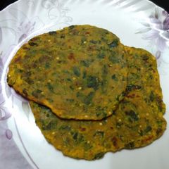 A picture of Methi paratha made by ma daughter.