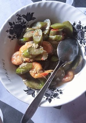 Foto resep Tumis terong udang sederhana