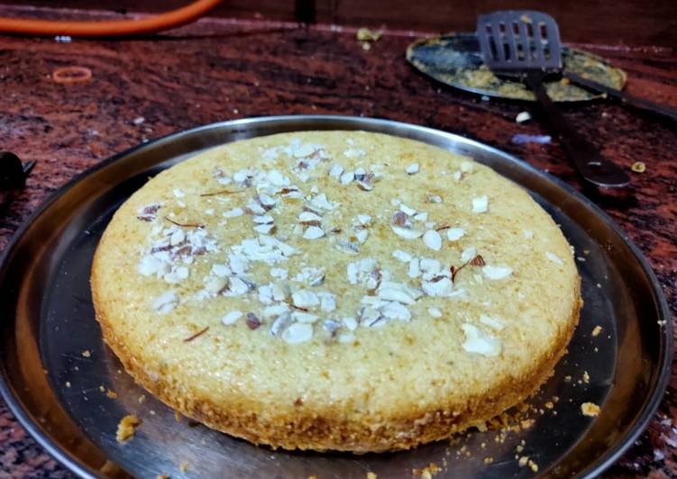 Recipe of Quick Eggless rava cake