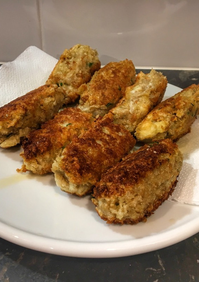 Una foto de Croquetas de berenjena y queso (con avena)Compatibles con BLW