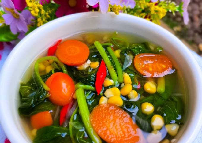 Resep Sayur Bening Bayam Wortel Jagung Oleh Mba Wen Cookpad