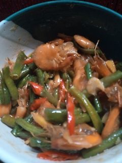 Foto resep Tumis udang kacang panjang