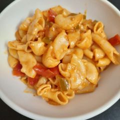 A picture of Veggie pasta.