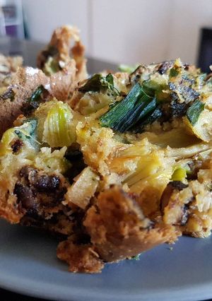 Une photo de Cake poireaux noix brebis