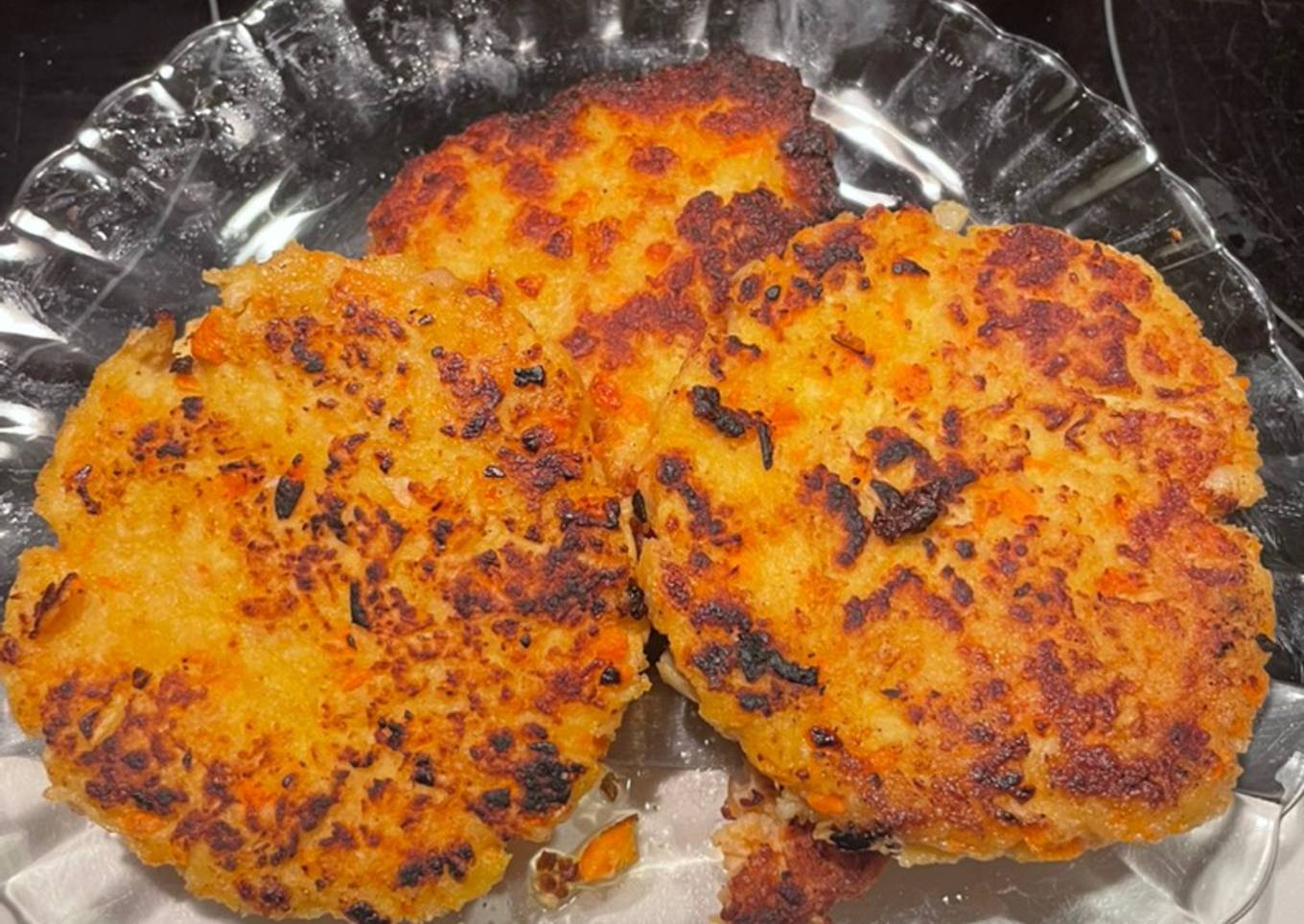 Hamburguesas de pollo y zanahoria