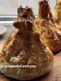 Saquitos de hojaldre rellenos de pollo